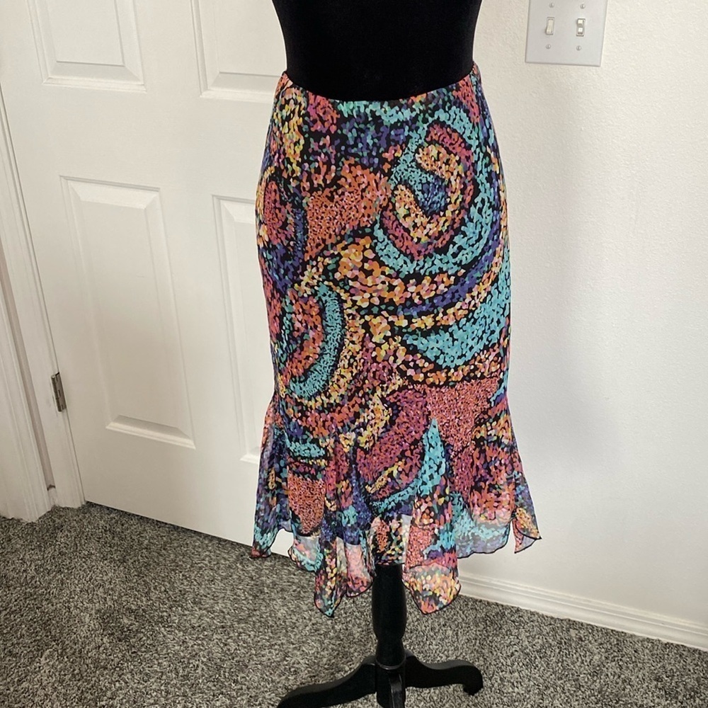 Cato midi slip skirt with ruffled hem.